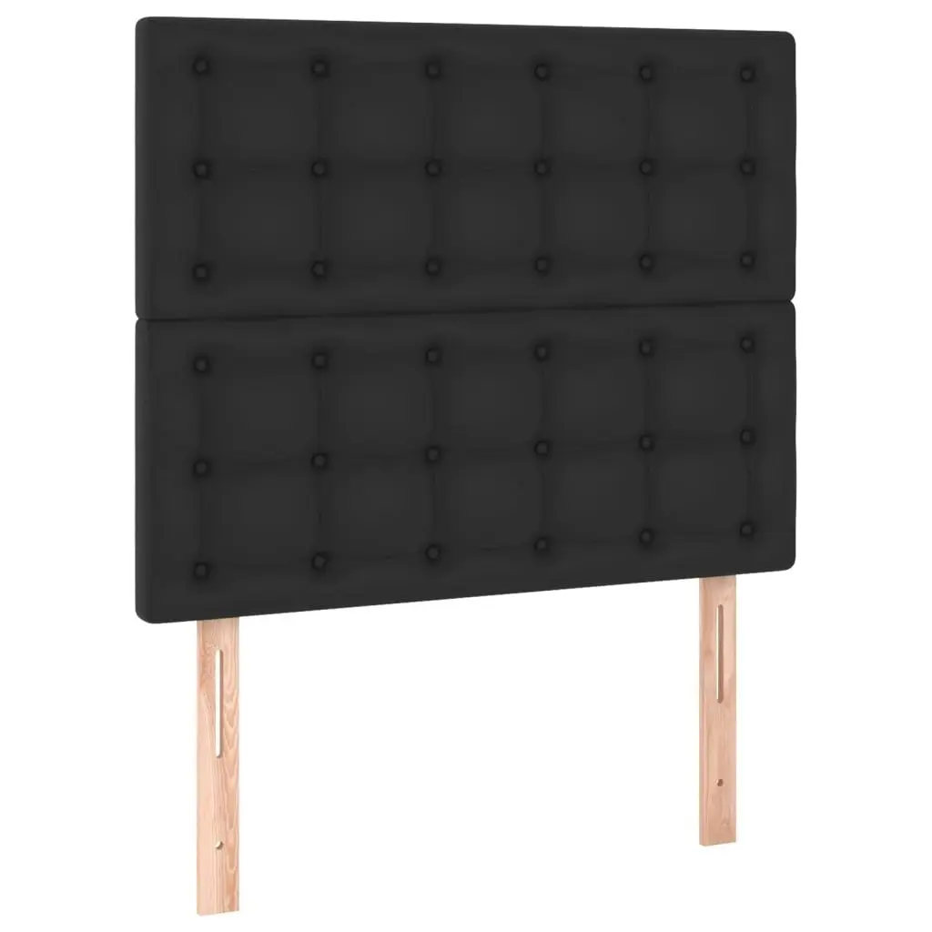 Bed Frame with Headboard Black 106x203 cm King Single Size Velvet 3283123