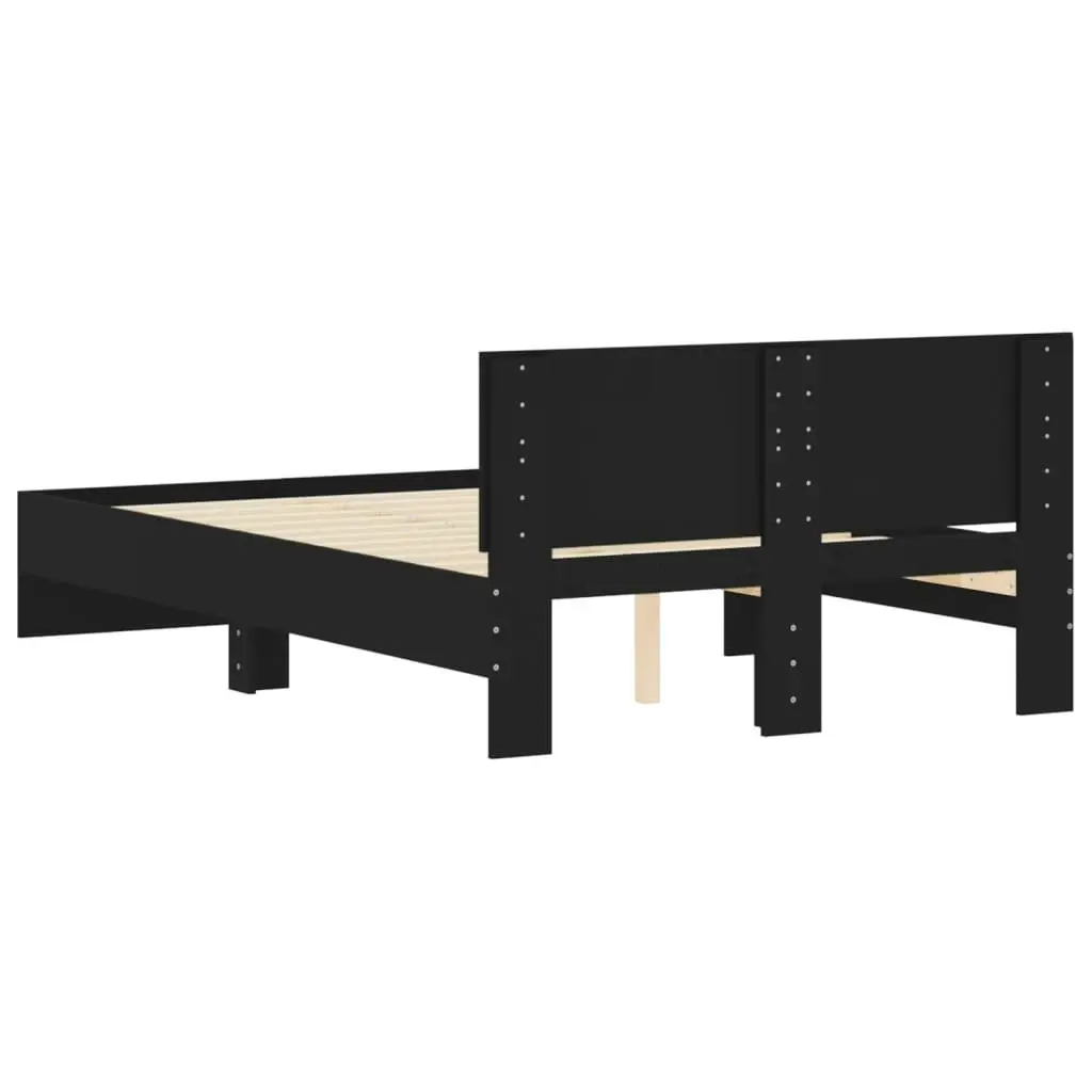 Bed Frame with Headboard Black 135x190 cm 3207505