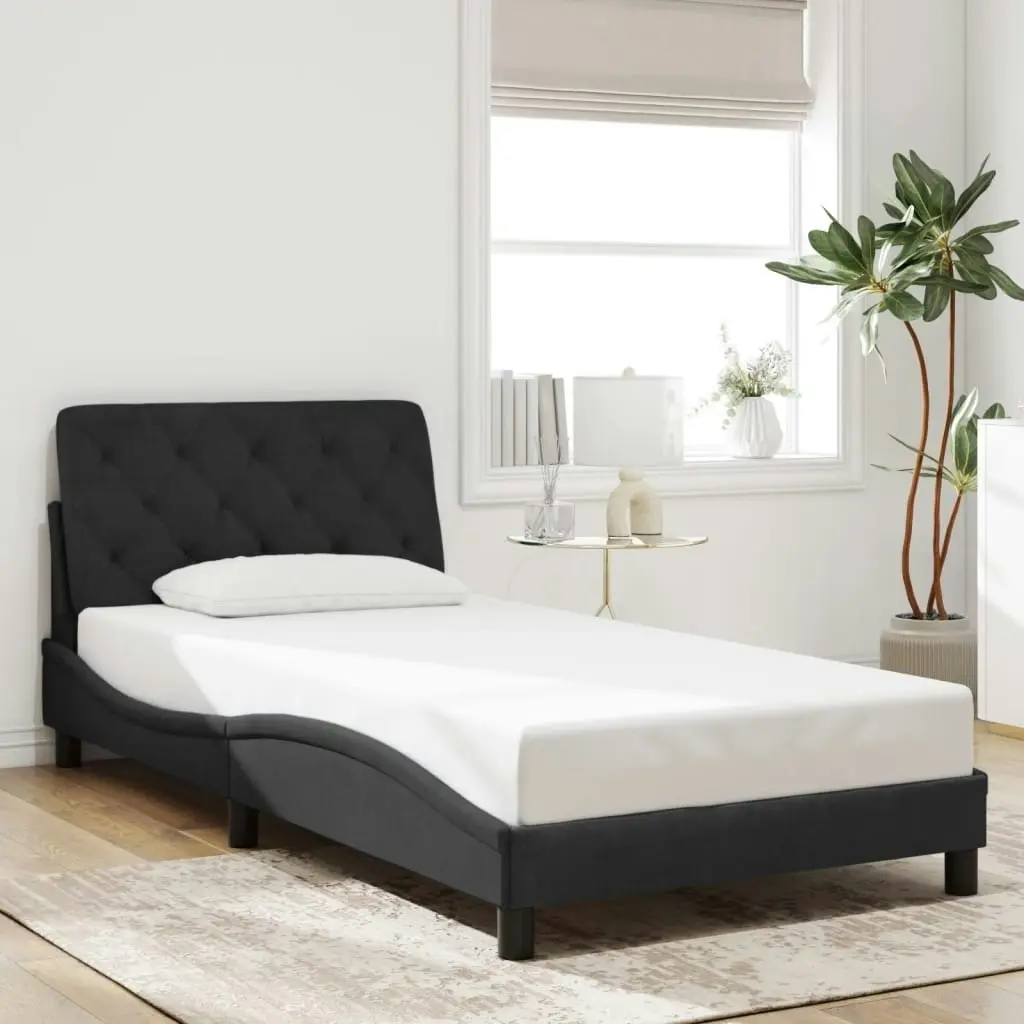 Bed Frame without Mattress Black 107x203 cm King Single Velvet 3208249