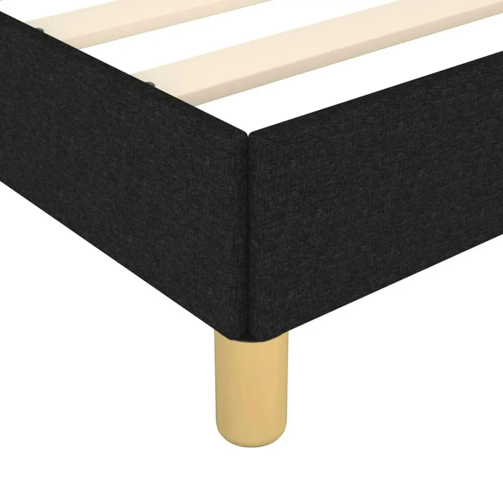 Bed Frame without Mattress Black Double Fabric 347455