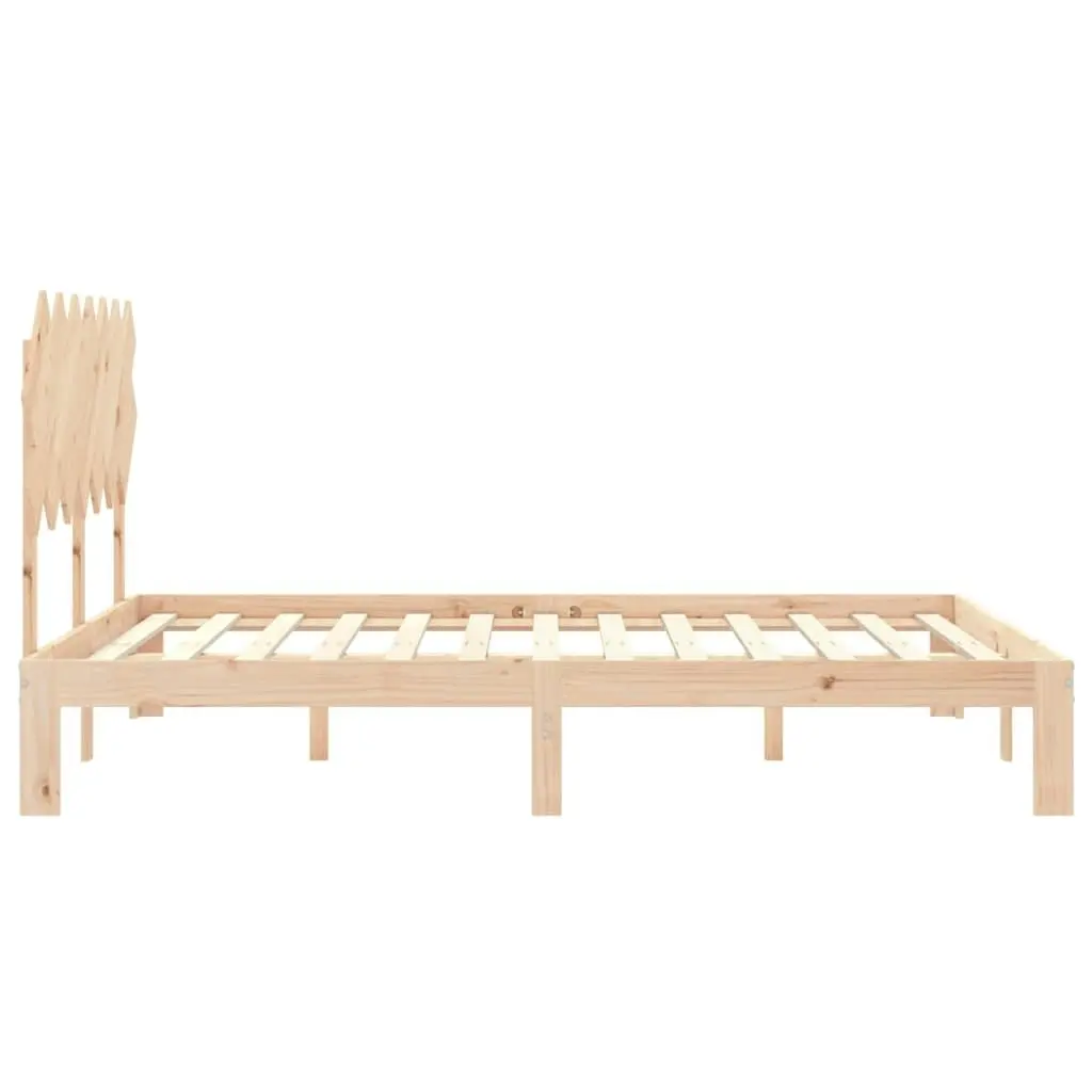 Bed Frame without Mattress 150x200 cm Solid Wood Pine 3193731