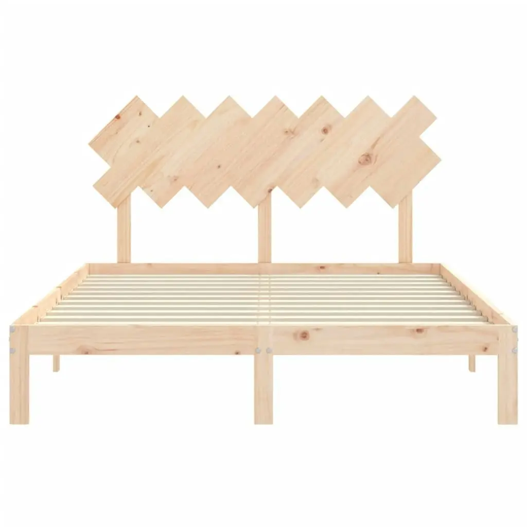 Bed Frame without Mattress 150x200 cm Solid Wood Pine 3193731