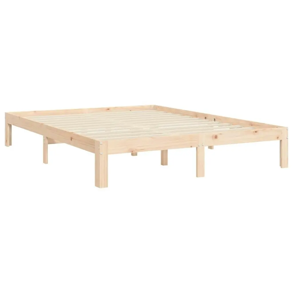 Bed Frame without Mattress 150x200 cm Solid Wood Pine 3193731