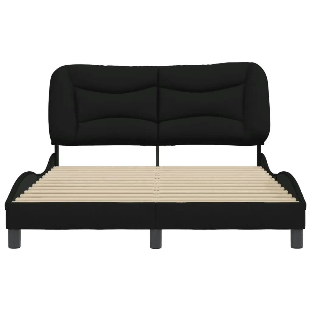 Bed Frame without Mattress Black 137x187 cm Double Fabric 3208235