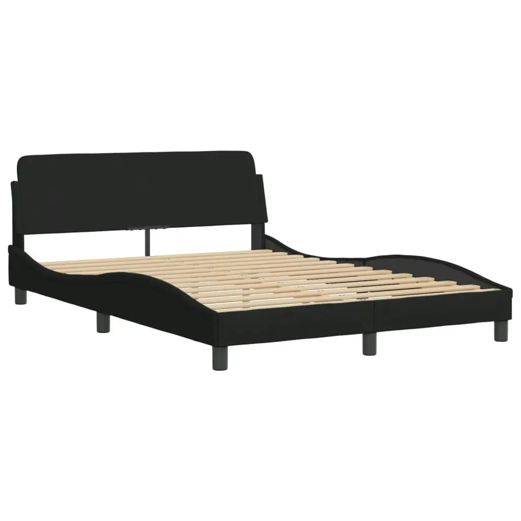 Bed Frame without Mattress Black 137x187 cm Double Fabric 3208235