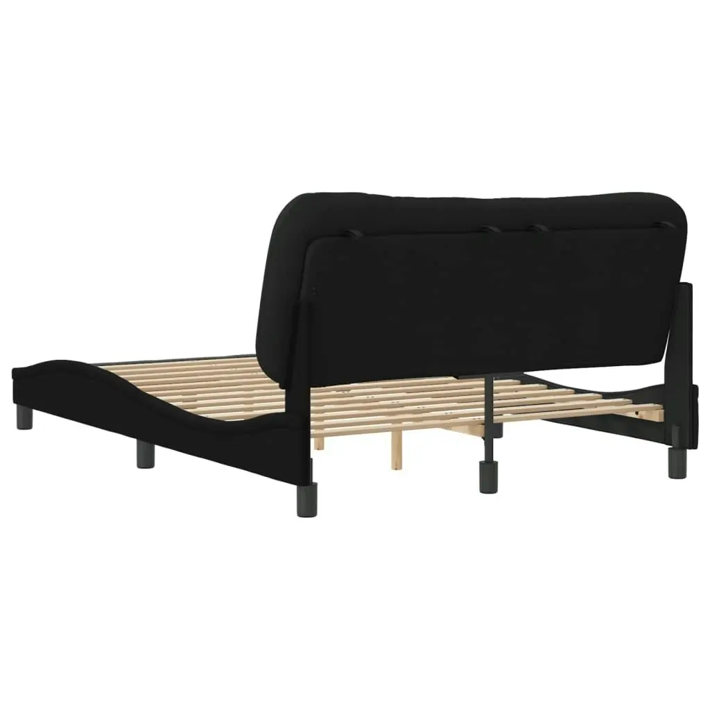 Bed Frame without Mattress Black 137x187 cm Double Fabric 3208235