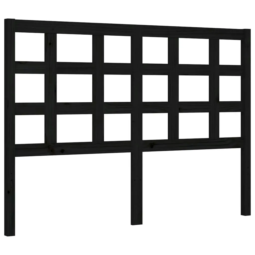 Bed Frame without Mattress Black 135x190 cm Solid Wood Pine 3192080