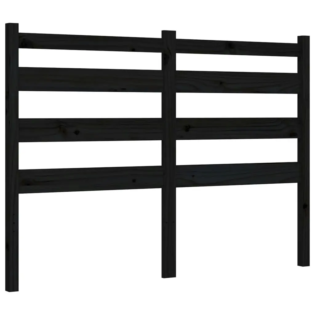 Bed Frame without Mattress Black 135x190 cm Solid Wood Pine 3192015