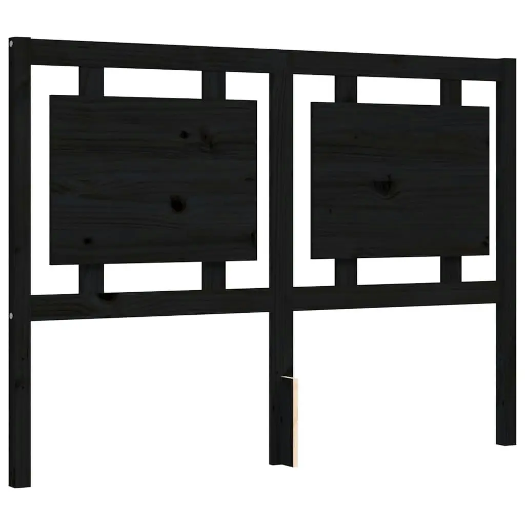 Bed Frame without Mattress Black 135x190 cm Solid Wood Pine 3192145