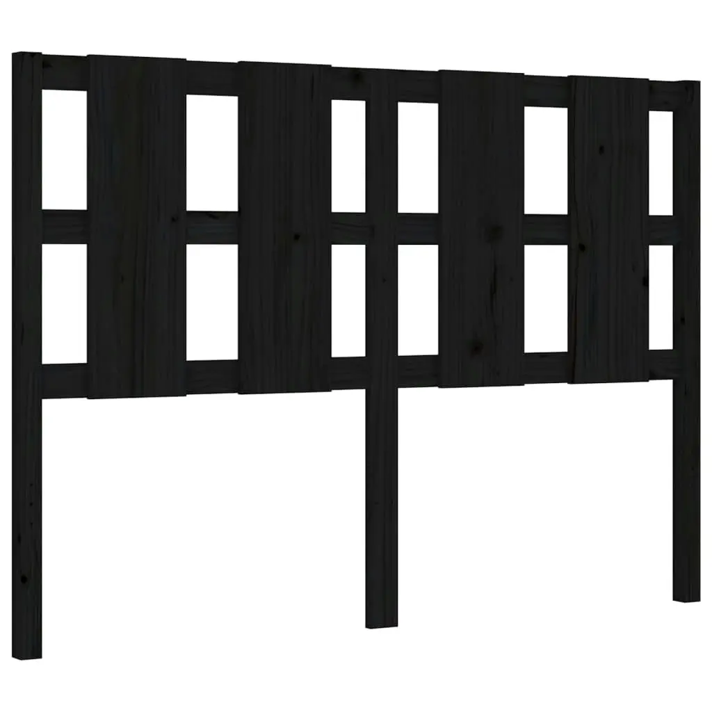 Bed Frame without Mattress Black 135x190 cm Solid Wood Pine 3192210