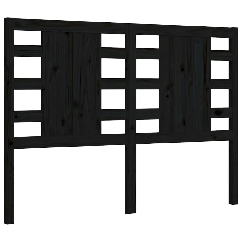 Bed Frame without Mattress Black 135x190 cm Solid Wood Pine 3192795