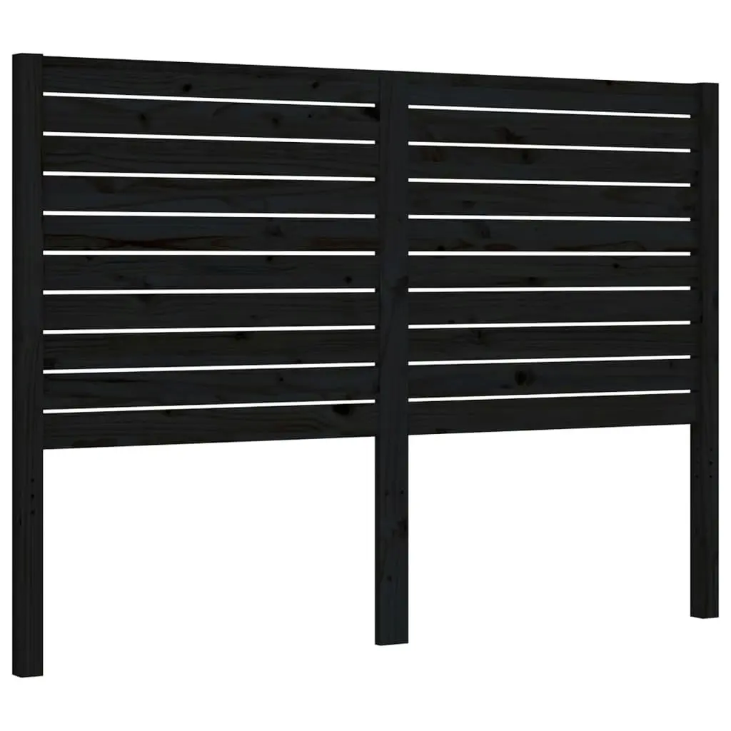 Bed Frame without Mattress Black 135x190 cm Solid Wood Pine 3193185