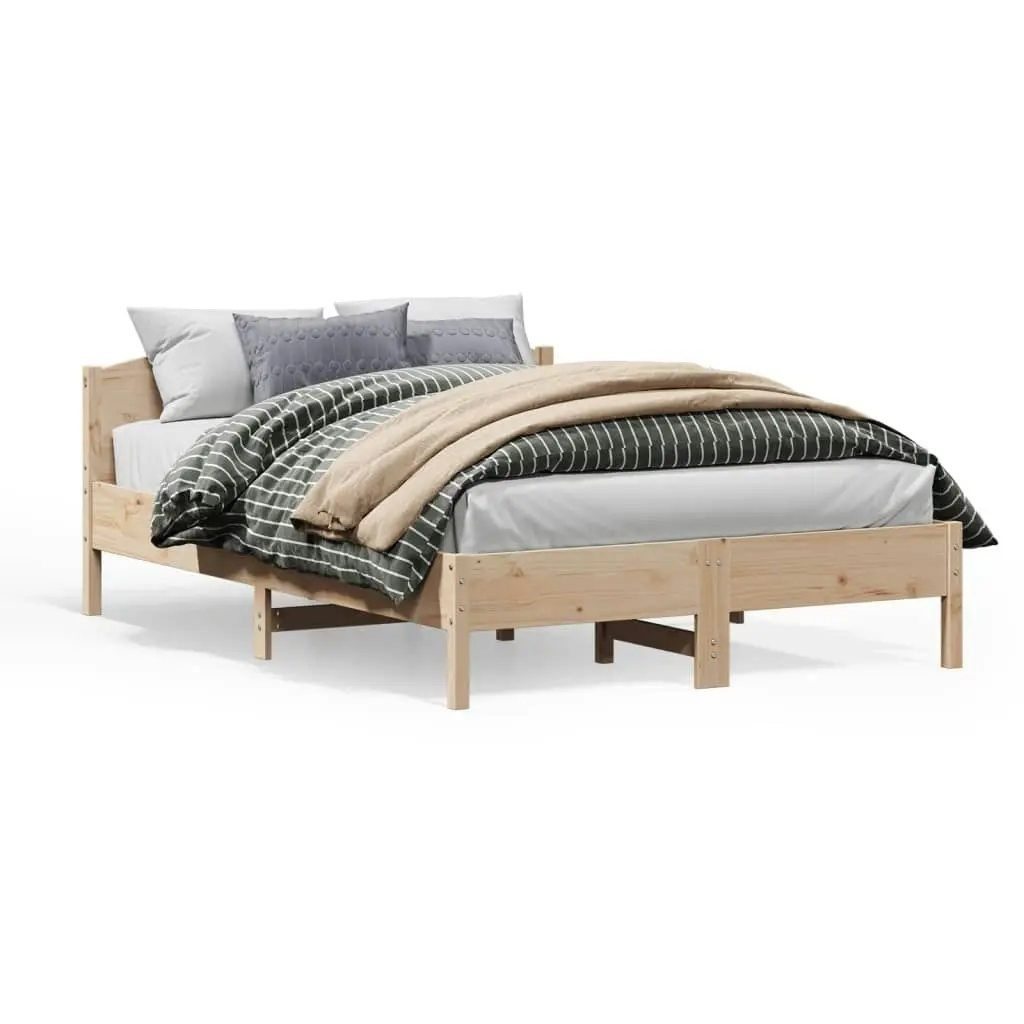 Bed Frame without Mattress 150x200 cm Solid Wood Pine 3216197