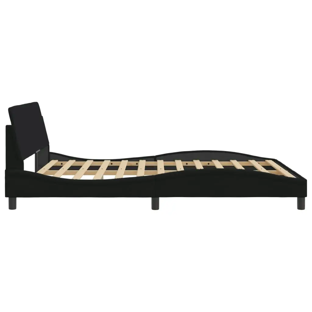 Bed Frame without Mattress Black 152x203 cm Queen Fabric 373290