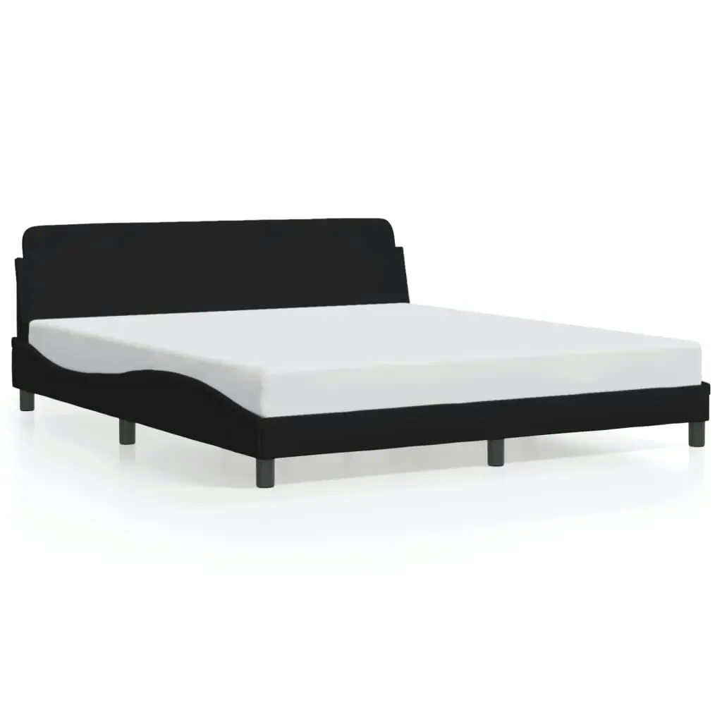 Bed Frame without Mattress Black 152x203 cm Queen Fabric 3207675