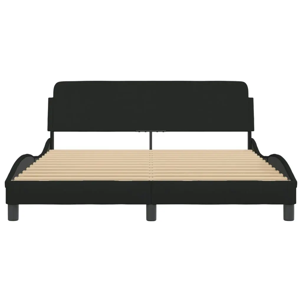 Bed Frame without Mattress Black 152x203 cm Queen Fabric 3207675