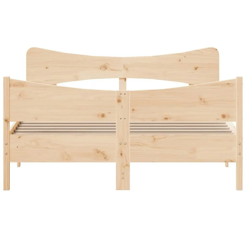 Bed Frame without Mattress 150x200 cm Solid Wood Pine 3216378