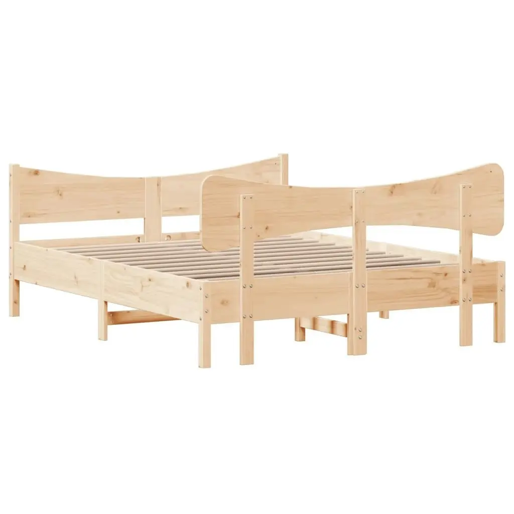 Bed Frame without Mattress 150x200 cm Solid Wood Pine 3216378