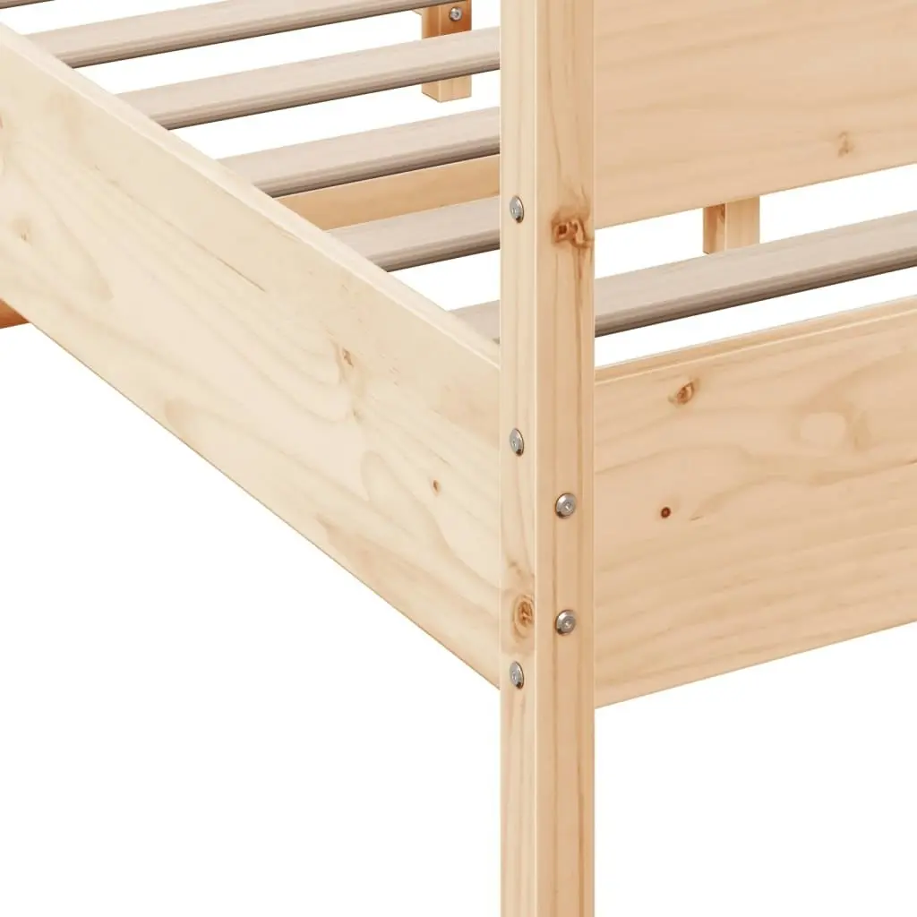 Bed Frame without Mattress 150x200 cm Solid Wood Pine 3216378