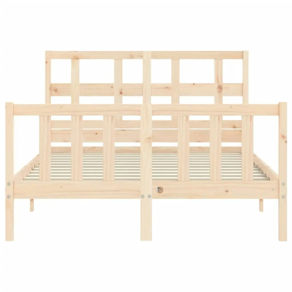 Bed Frame without Mattress 135x190 cm Solid Wood Pine 3192986