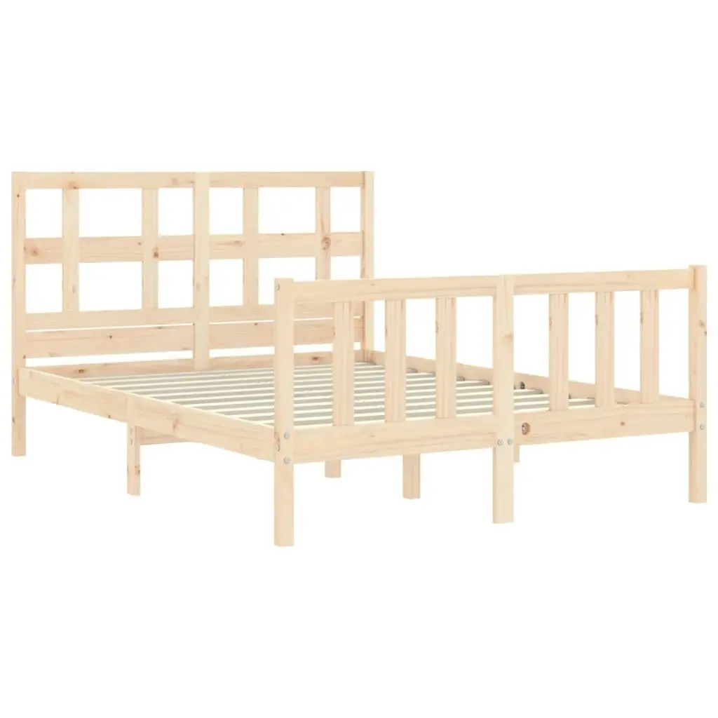 Bed Frame without Mattress 135x190 cm Solid Wood Pine 3192986