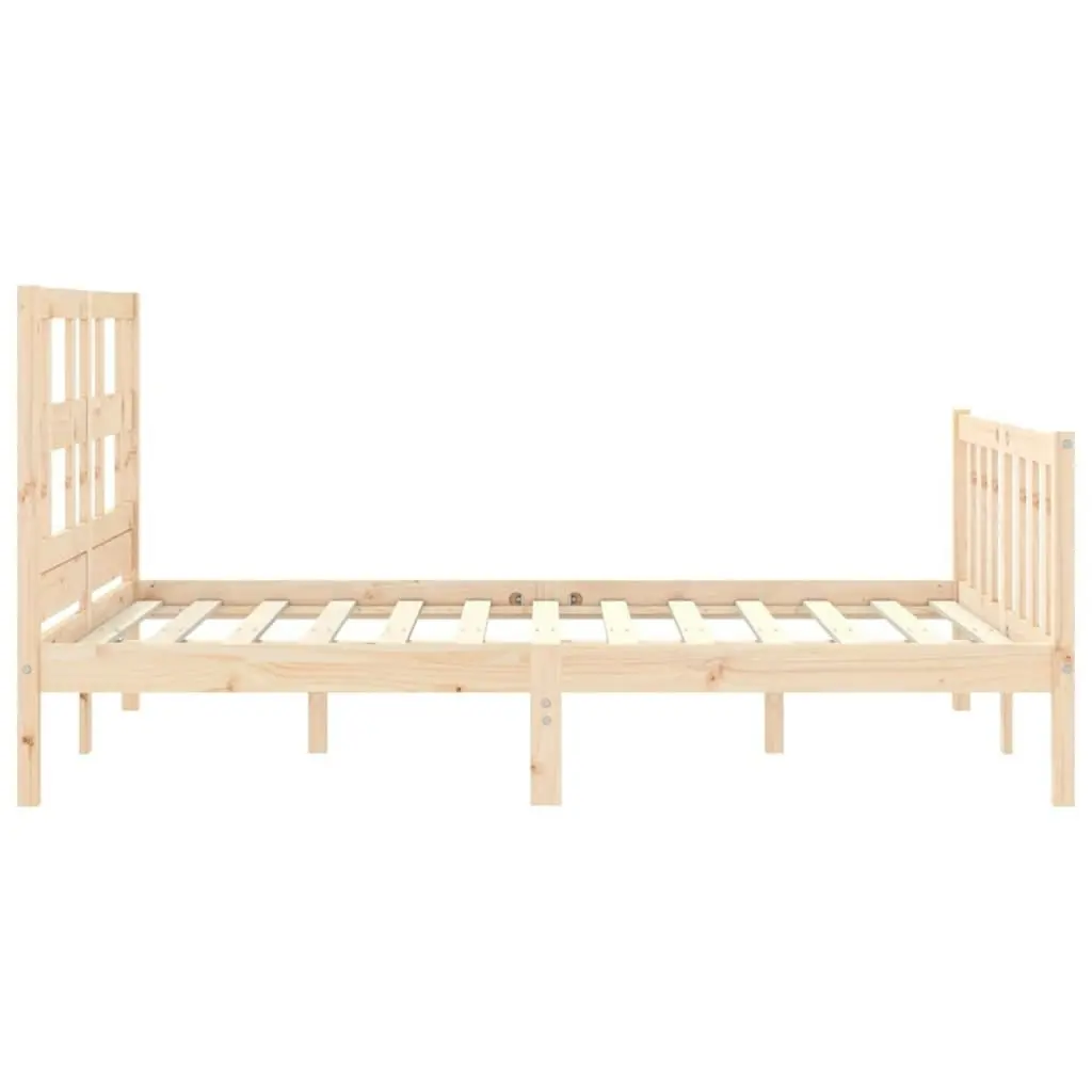 Bed Frame without Mattress 135x190 cm Solid Wood Pine 3192986