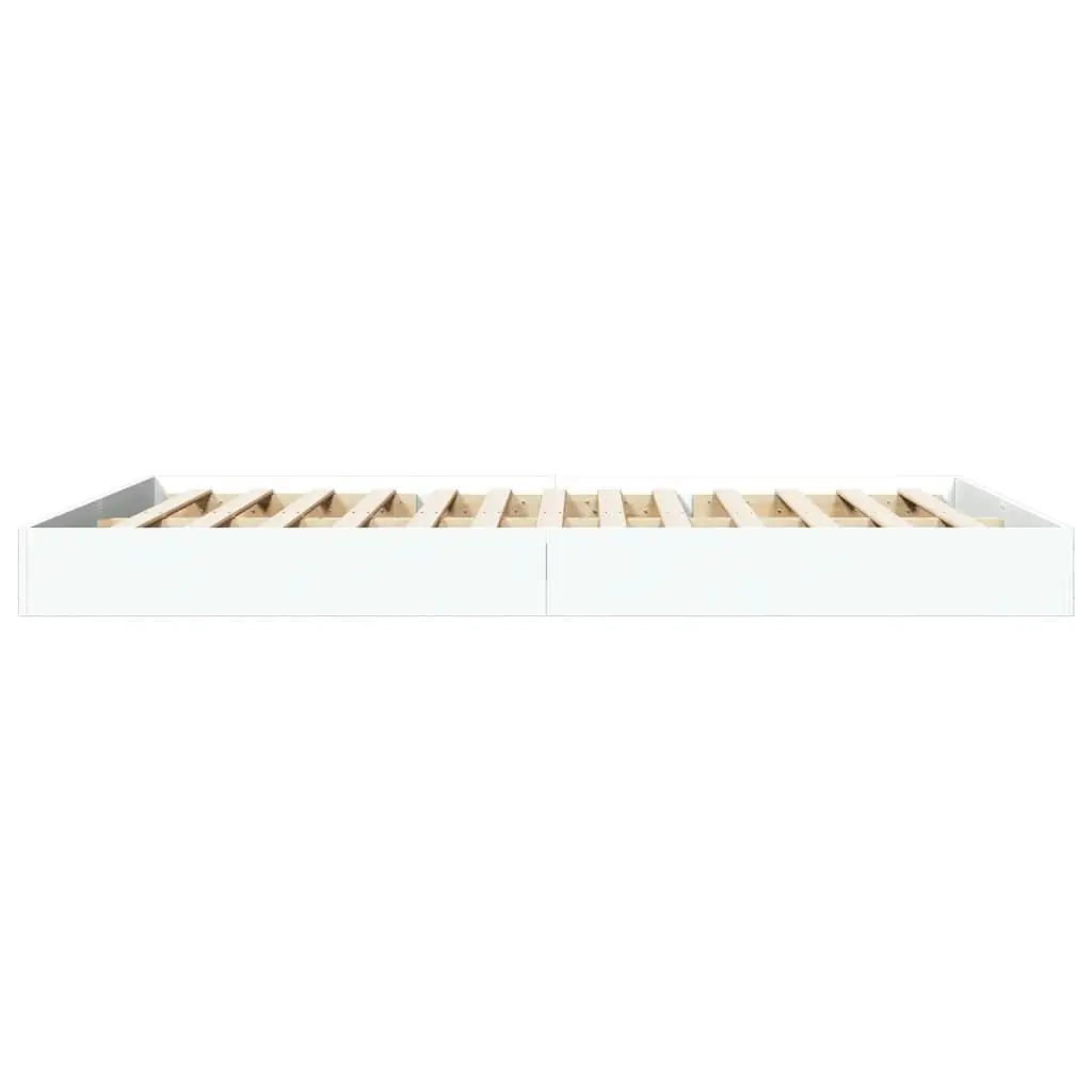 Bed Frame White 150x200 cm Engineered Wood 842014