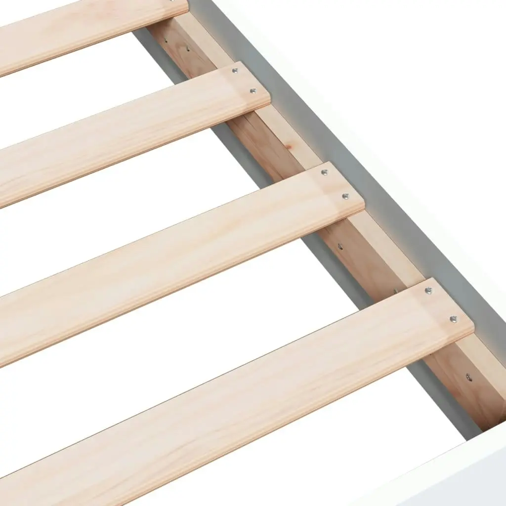 Bed Frame White 150x200 cm Engineered Wood 842014