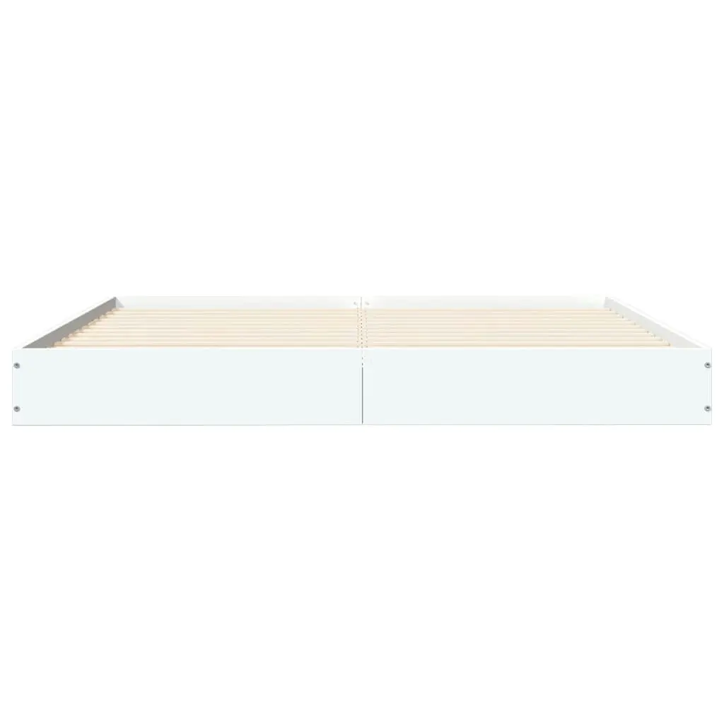 Bed Frame White 150x200 cm Engineered Wood 842014