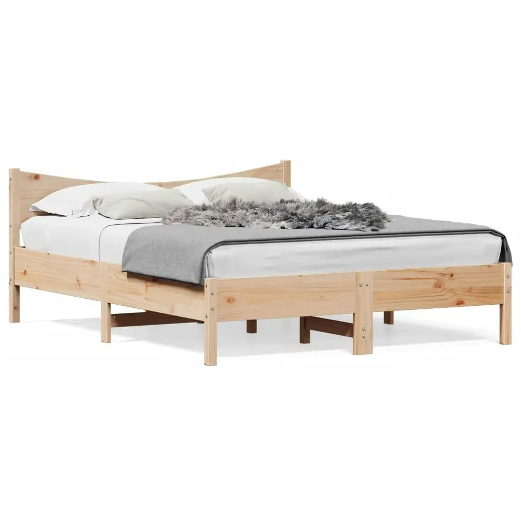 Bed Frame without Mattress 150x200 cm Solid Wood Pine 3216366