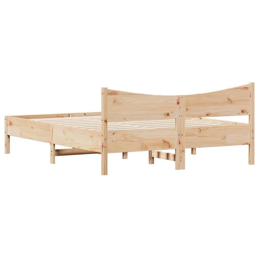 Bed Frame without Mattress 150x200 cm Solid Wood Pine 3216366