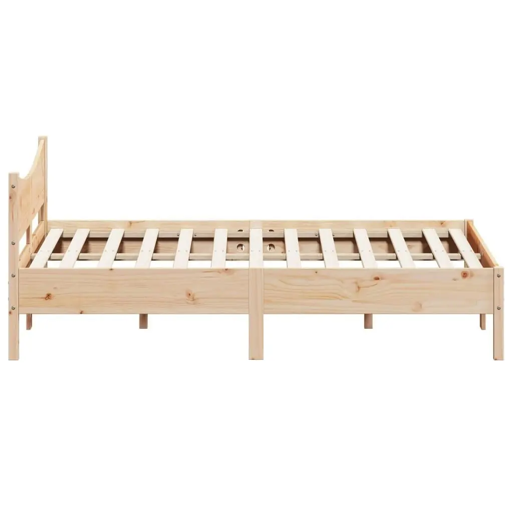 Bed Frame without Mattress 150x200 cm Solid Wood Pine 3216366