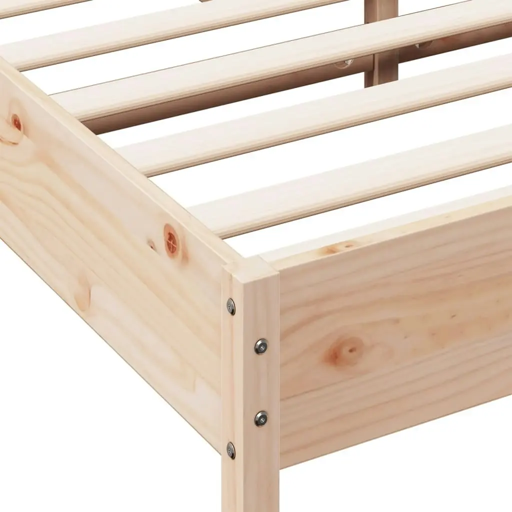 Bed Frame without Mattress 150x200 cm Solid Wood Pine 3216366