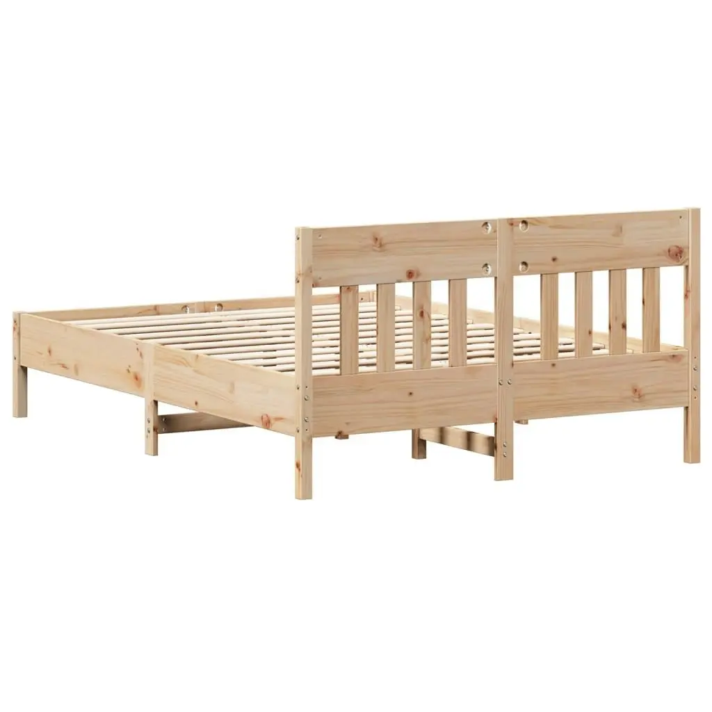 Bed Frame without Mattress 150x200 cm Solid Wood Pine 842642