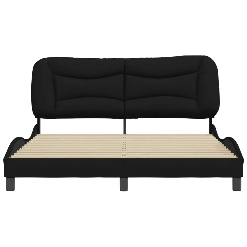 Bed Frame without Mattress Black 152x203 cm Queen Fabric 3207808