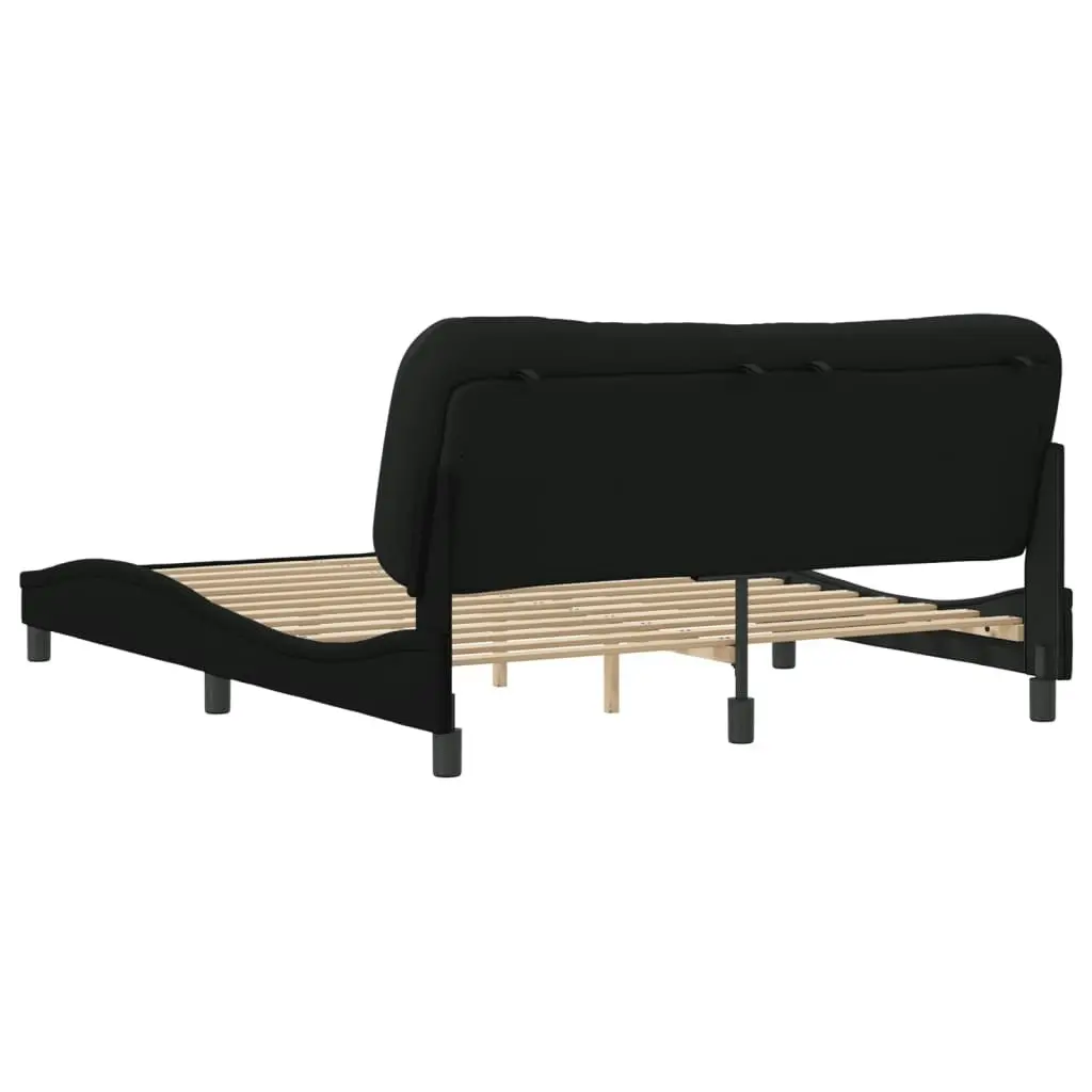 Bed Frame without Mattress Black 152x203 cm Queen Fabric 3207808