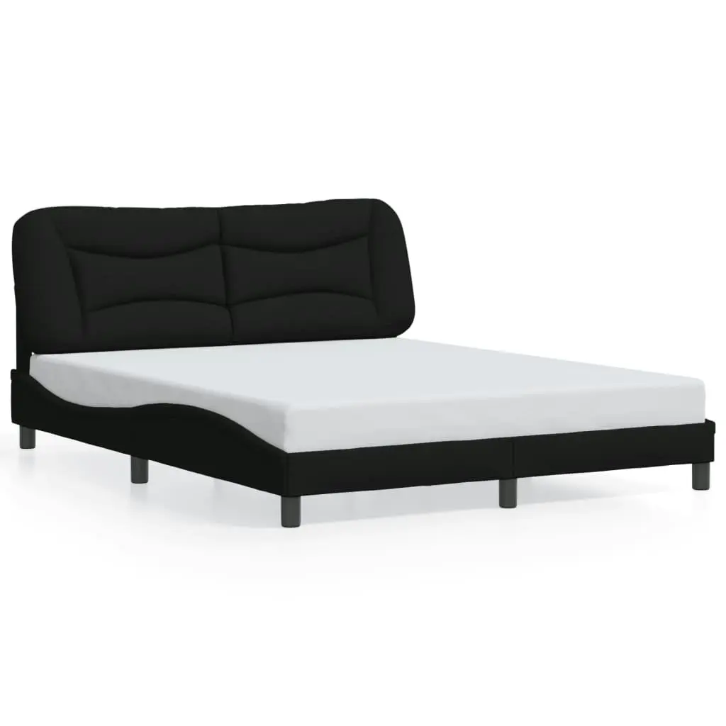 Bed Frame without Mattress Black 152x203 cm Queen Fabric 3207808