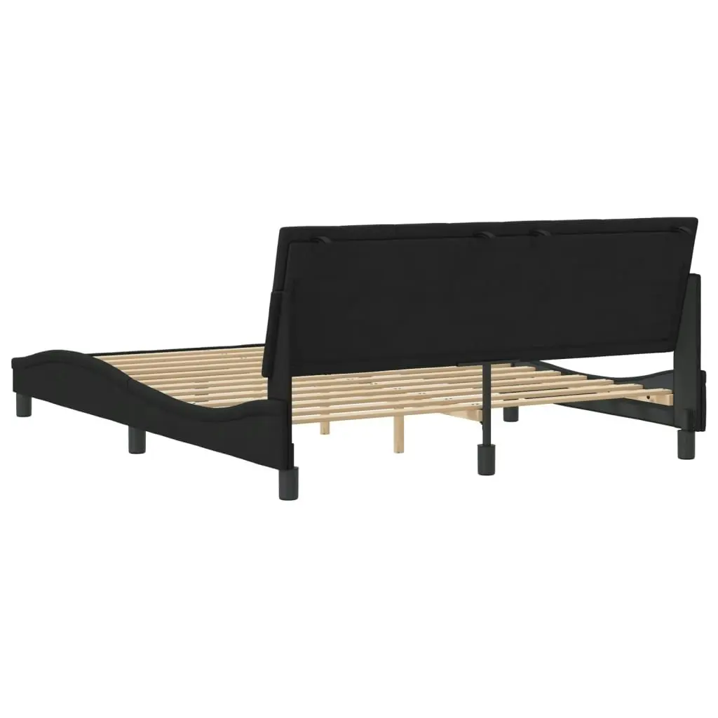 Bed Frame without Mattress Black 152x203 cm Queen Velvet 3207882