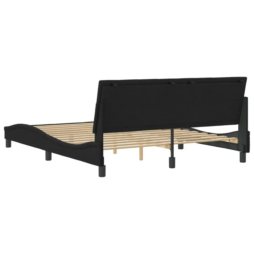 Bed Frame without Mattress Black 152x203 cm Queen Velvet 3208245