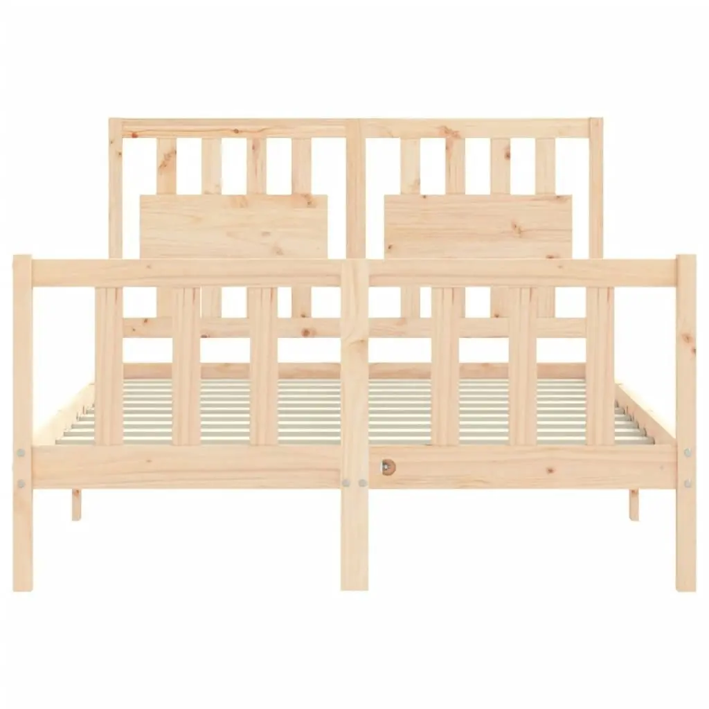 Bed Frame without Mattress 135x190 cm Solid Wood Pine 3192401