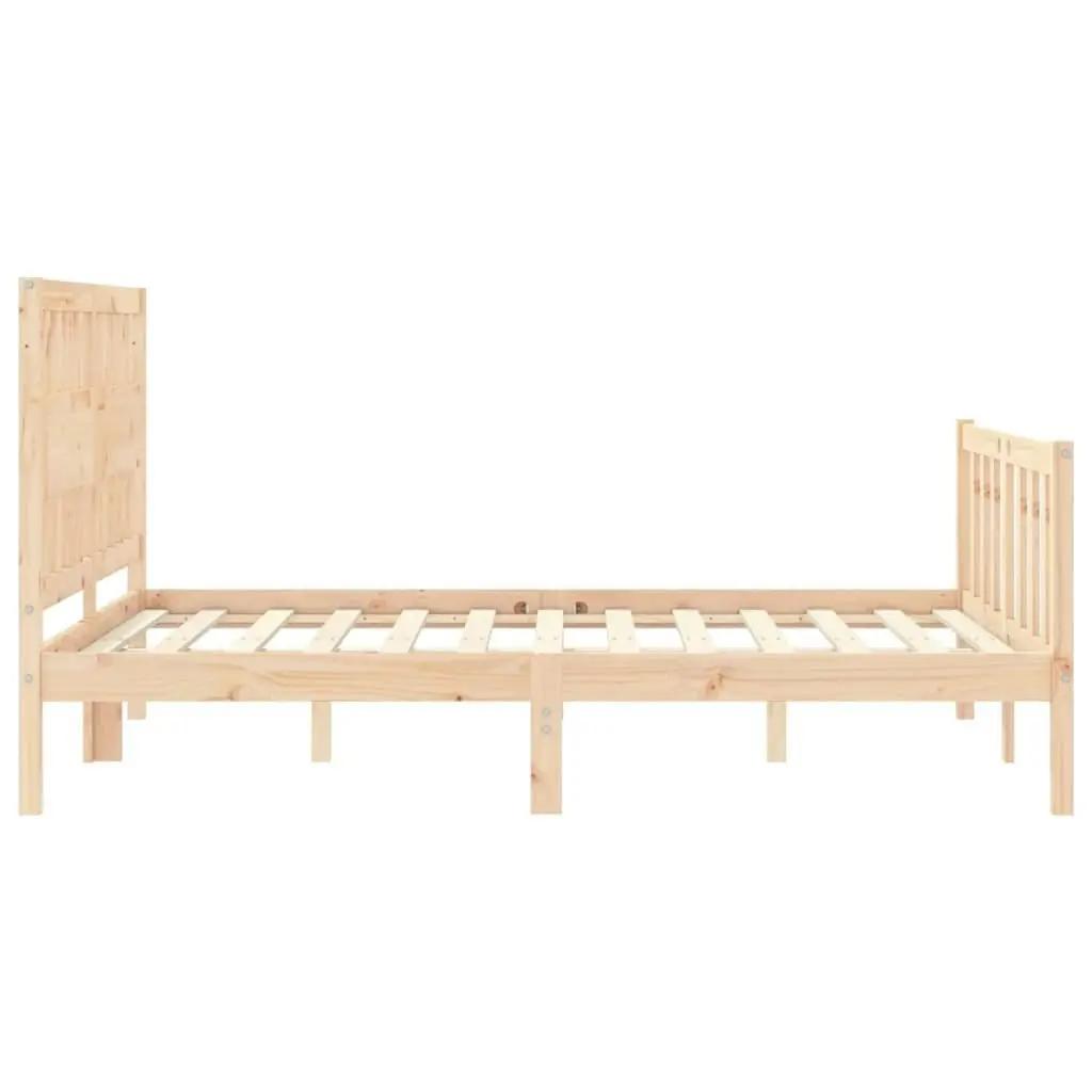 Bed Frame without Mattress 135x190 cm Solid Wood Pine 3192401