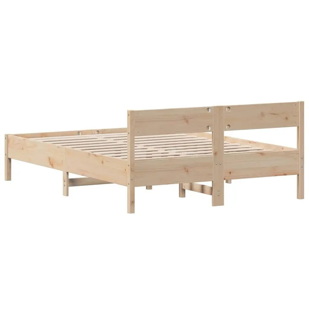 Bed Frame without Mattress 150x200 cm Solid Wood Pine 842746