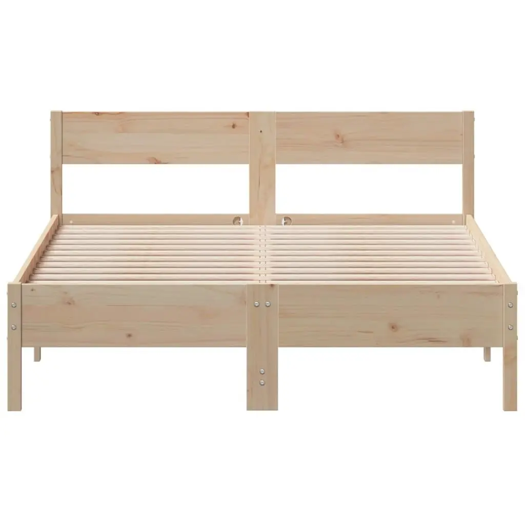 Bed Frame without Mattress 150x200 cm Solid Wood Pine 842746