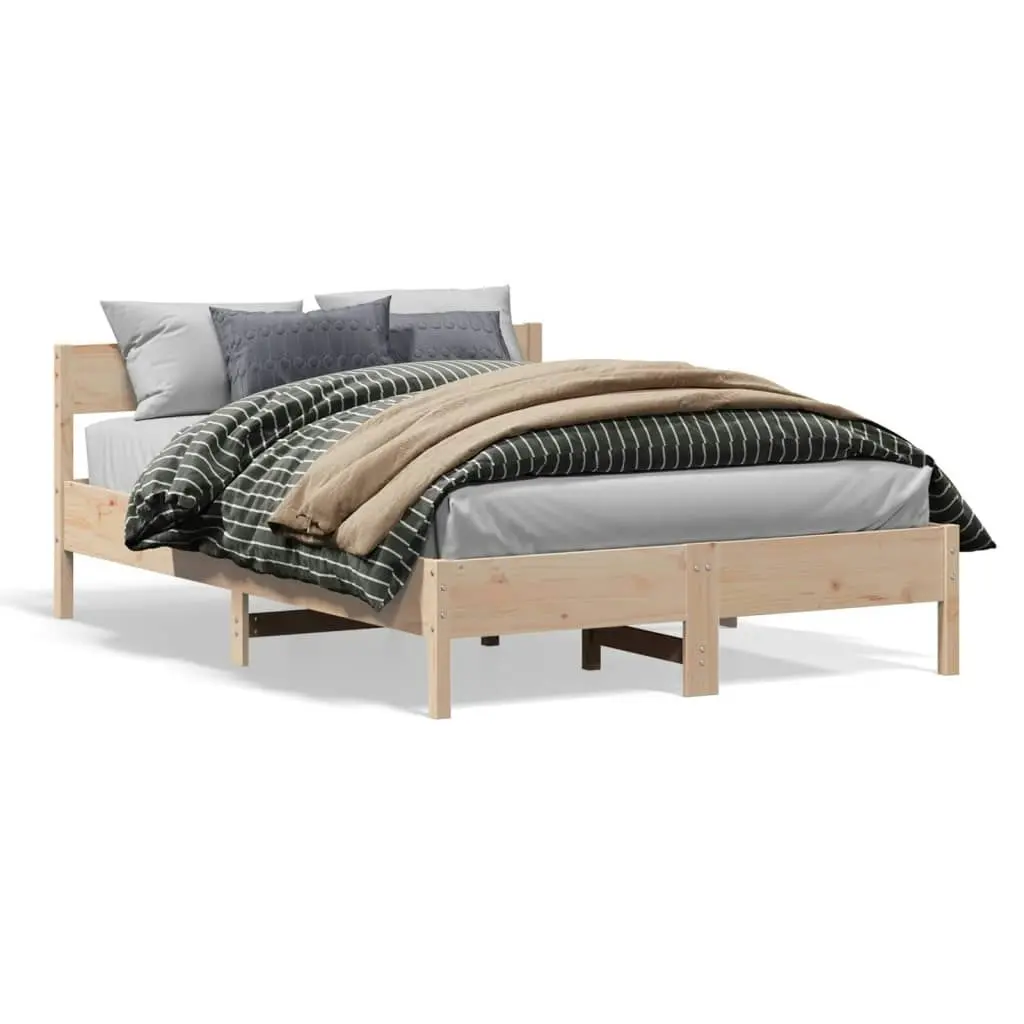 Bed Frame without Mattress 150x200 cm Solid Wood Pine 842746