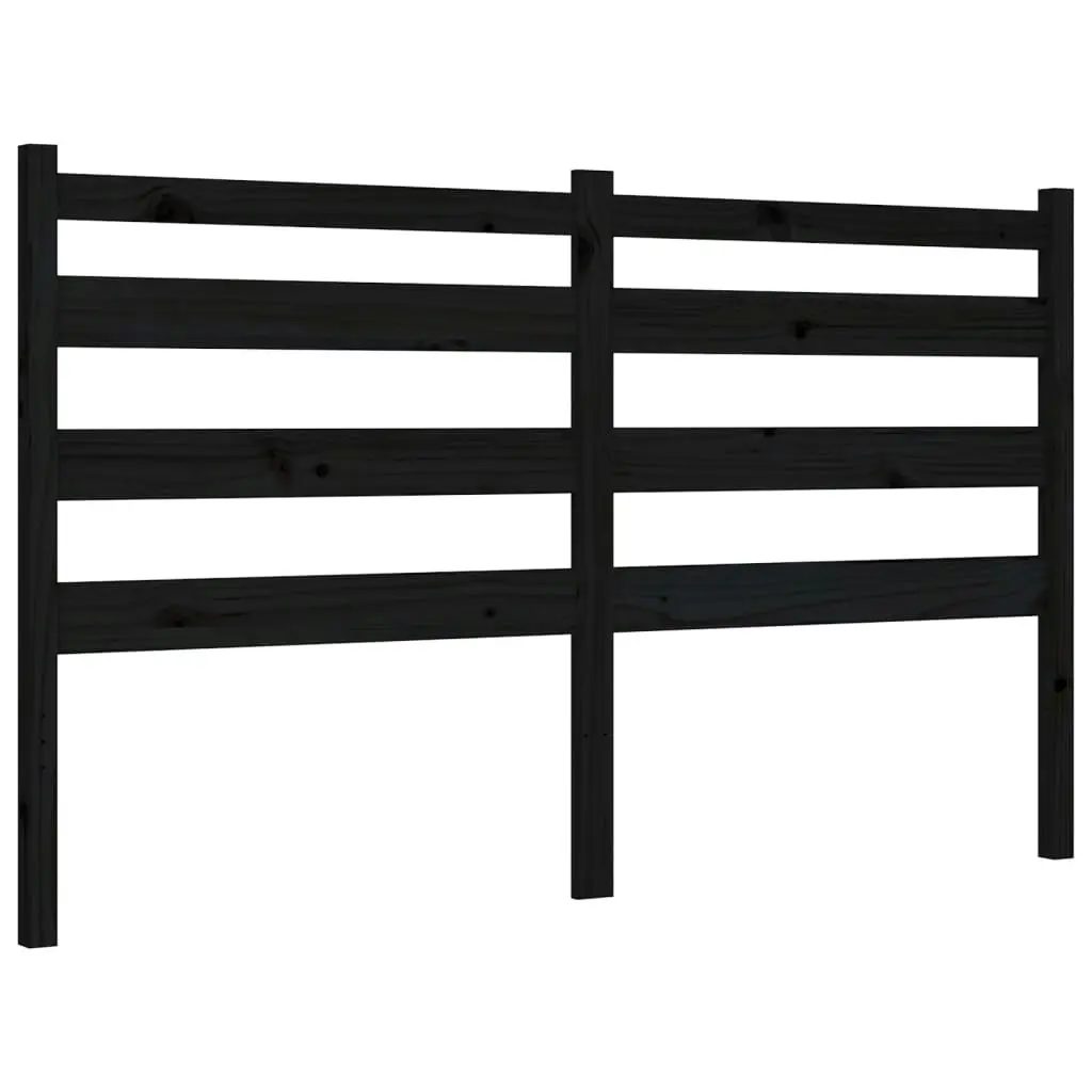 Bed Frame without Mattress Black 150x200 cm Solid Wood Pine 3192045