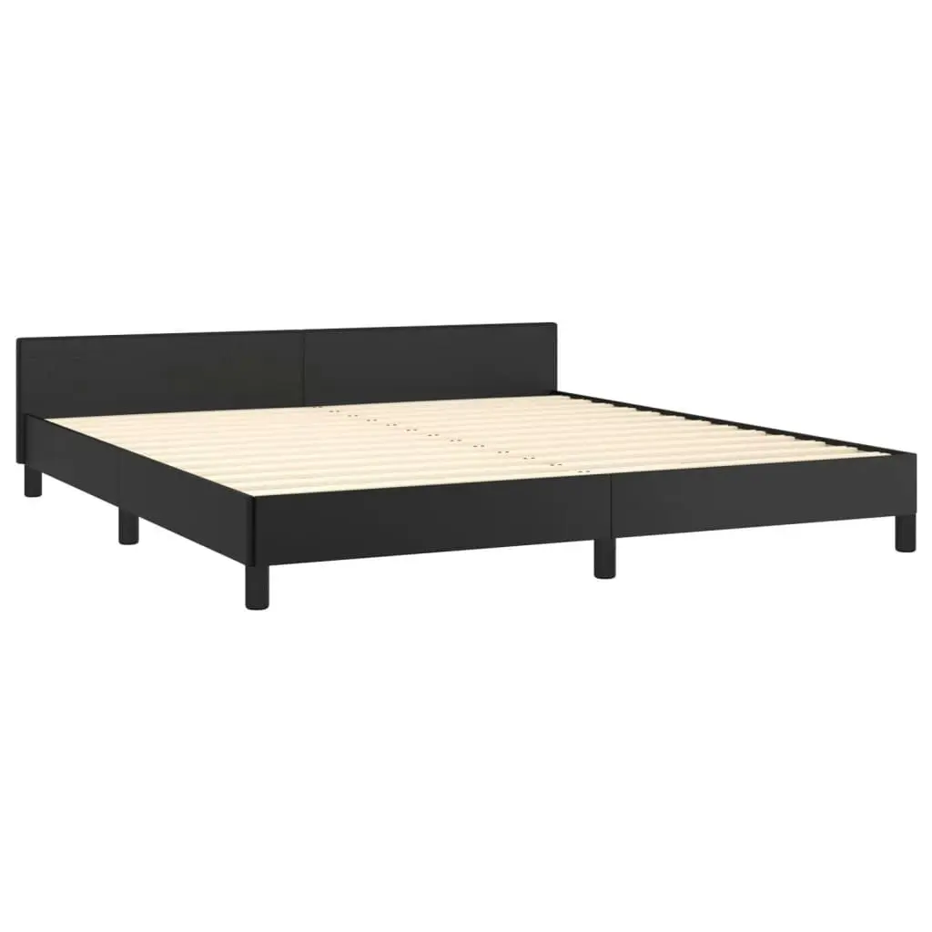 Bed Frame without Mattress Black 152x203 cm Queen Faux Leather 3283120