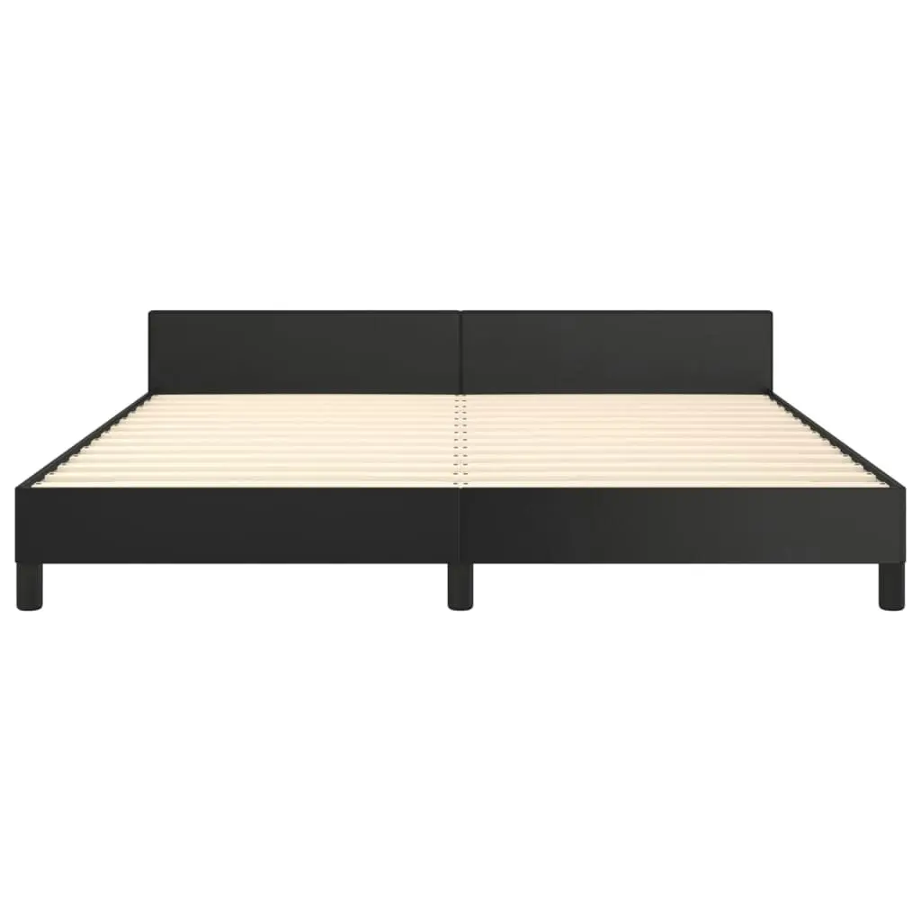 Bed Frame without Mattress Black 152x203 cm Queen Faux Leather 3283120