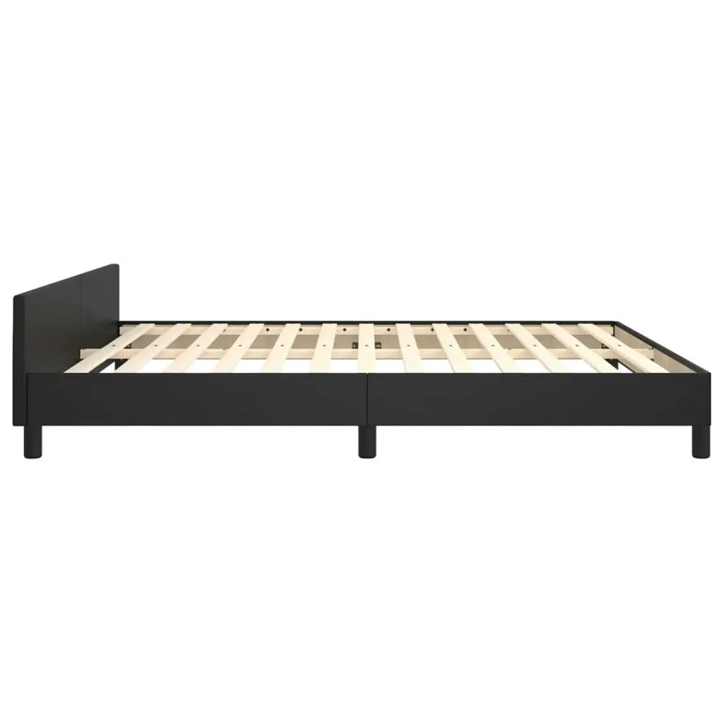 Bed Frame without Mattress Black 152x203 cm Queen Faux Leather 3283120