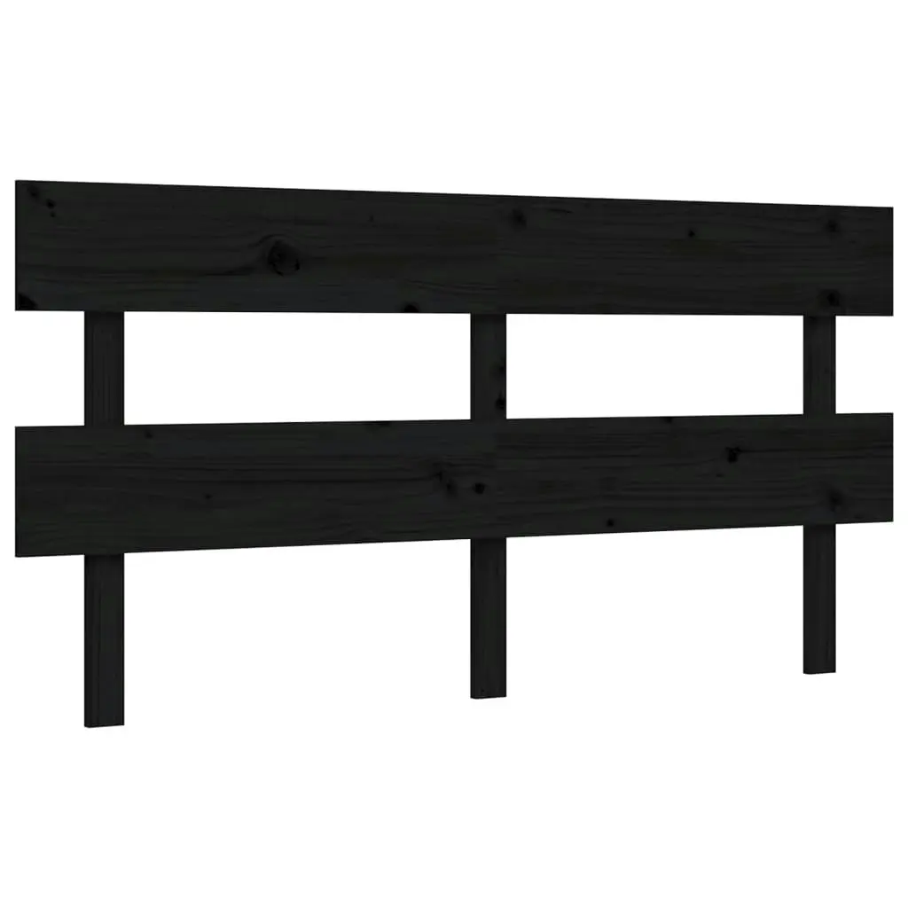 Bed Frame without Mattress Black 150x200 cm Solid Wood Pine 3193280