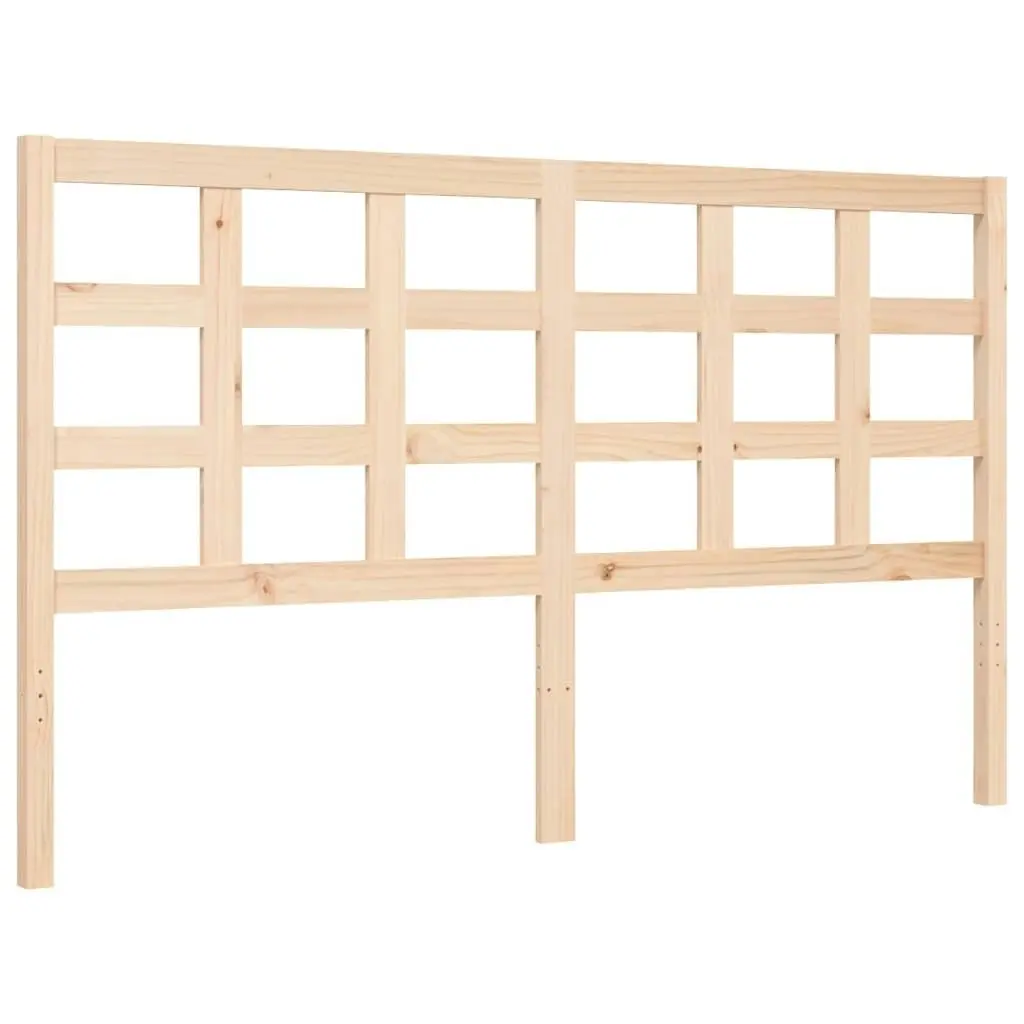 Bed Frame with Headboard 153x203 cm Queen Solid Wood 3192106